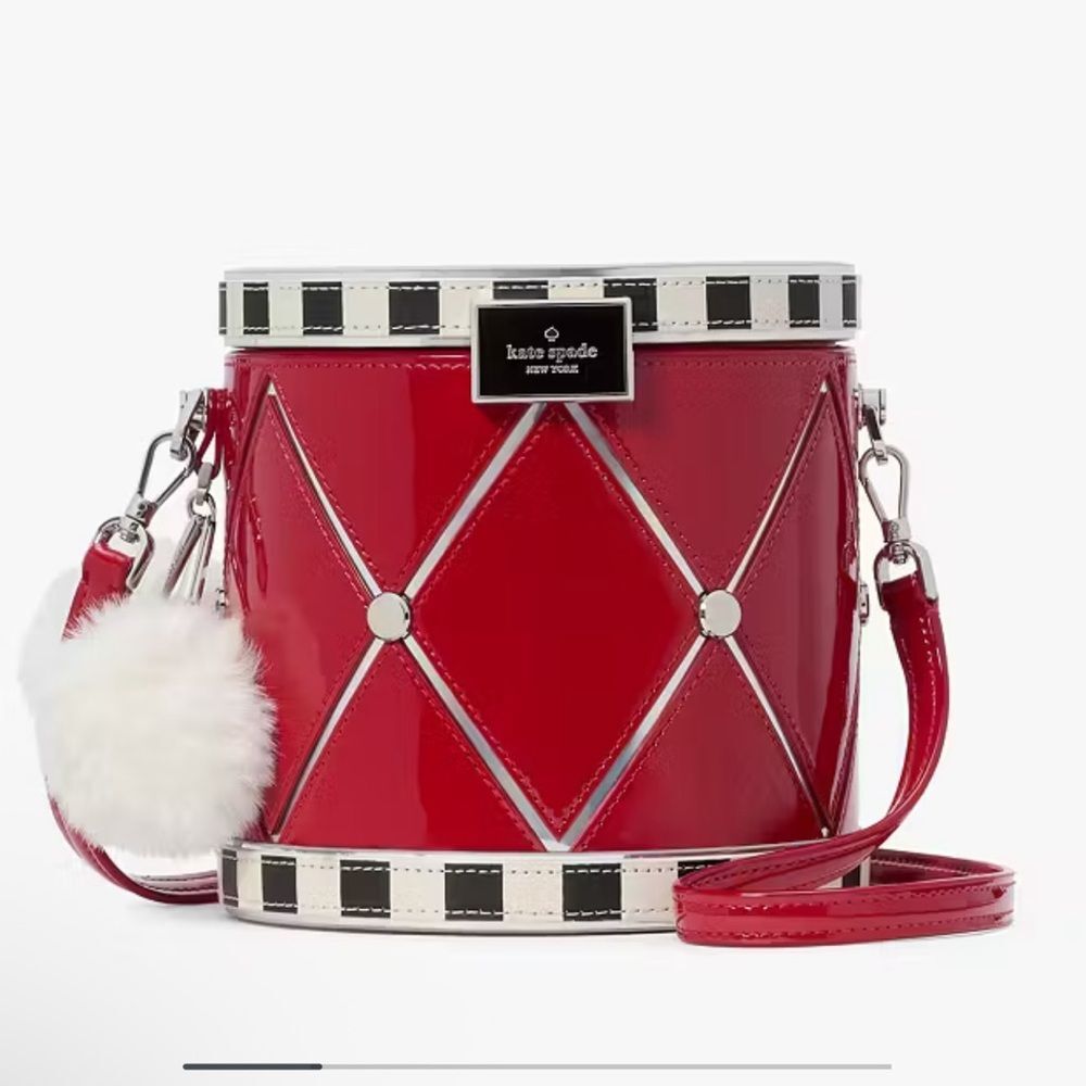 NWT Kate Spade Oh What Fun Toy Store 3D Drum Crossbody